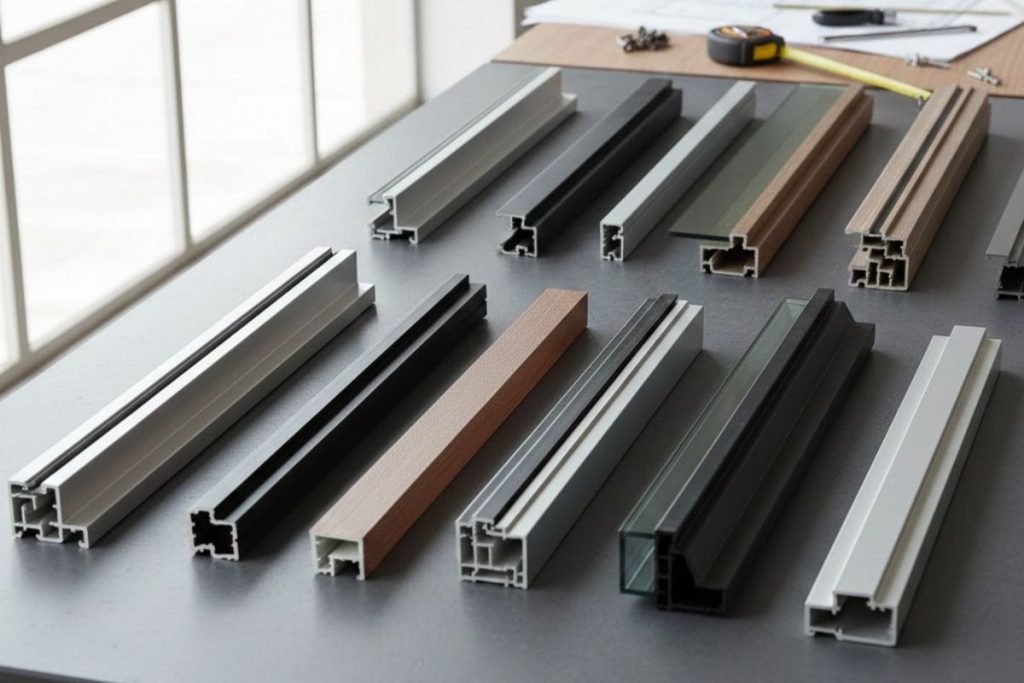 Perfiles de aluminio de distintos sistemas y acabados